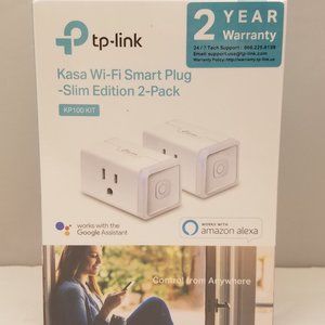 TP-LINK Kasa Wi-Fi Smart Plug - Slim Edition 2 Pack KP100 KIT(US) 0184500081